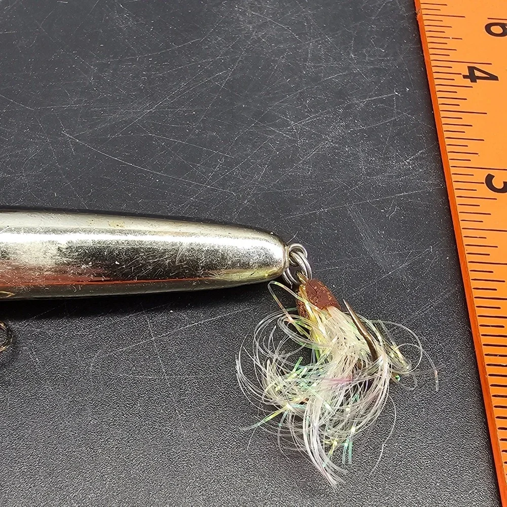 Vintage Storm Rattlin Chug Bug Chrome Orange Topwater Popper Fishing Lure